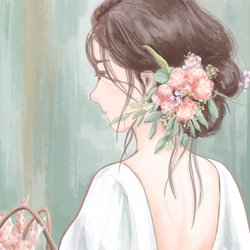 原画］美人画 水彩絵 油彩画 オリジナル絵画 B5と2L 絵画