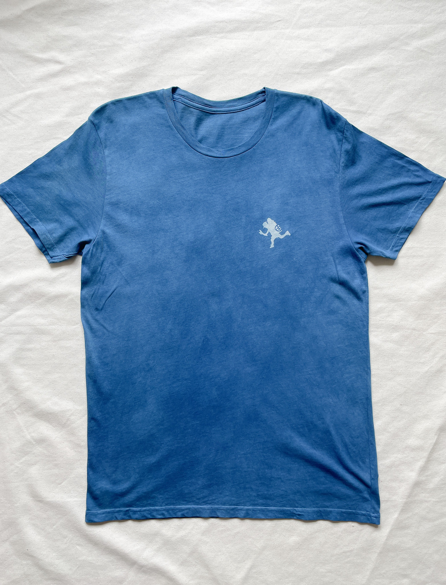 送料無料 キャンプ好きに! 火を熾す TO BUILD A FIRE Tシャツ 焚火 藍染　オーガニックコットン