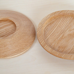木のパン皿　ナラ無垢材 9枚目の画像