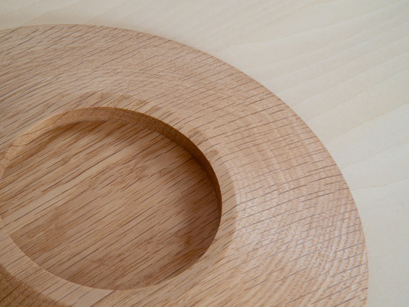 木のパン皿　ナラ無垢材 7枚目の画像
