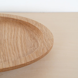 木のパン皿　ナラ無垢材 5枚目の画像