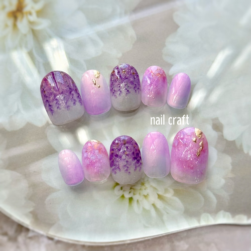 酔いしれる藤の花のネイルチップ ネイルチップ（つけ爪） nail craft