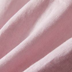 醒目可愛的荷葉邊亞麻襯衫，可前後穿，兩用襯衫，粉紅色 230609-2 第9張的照片
