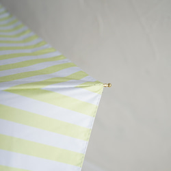 UVカット折りたたみ傘 stripe lemon 紫外線99.9%カット 晴雨兼用 163453 竹ハンドル 日傘 雨傘 17枚目の画像
