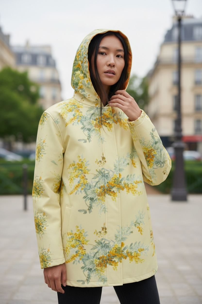 ミモザレインコート　防水ジャケット
