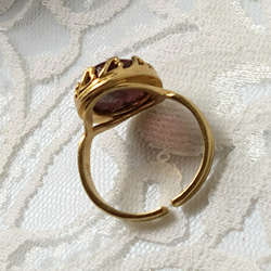 癒しと変革の天然石・・レピドライト ring（ハートベゼル・１６×１２） 14枚目の画像