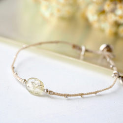 -Tourmaline quartz- braid bracelet 1枚目の画像