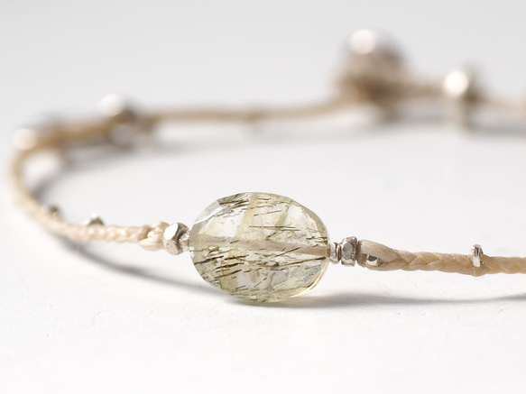 -Tourmaline quartz- braid bracelet 2枚目の画像