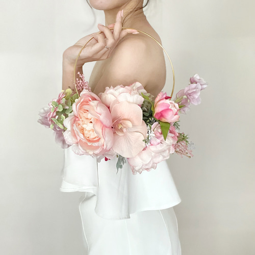 Jun♡ピオニーとバラのリース Jun様専用♡ピオニーとバラのリース