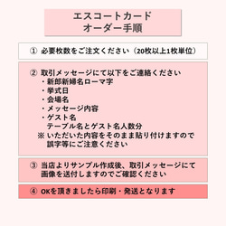 エスコートカードメッセージタイプ 60円/枚 結婚式 4枚目の画像