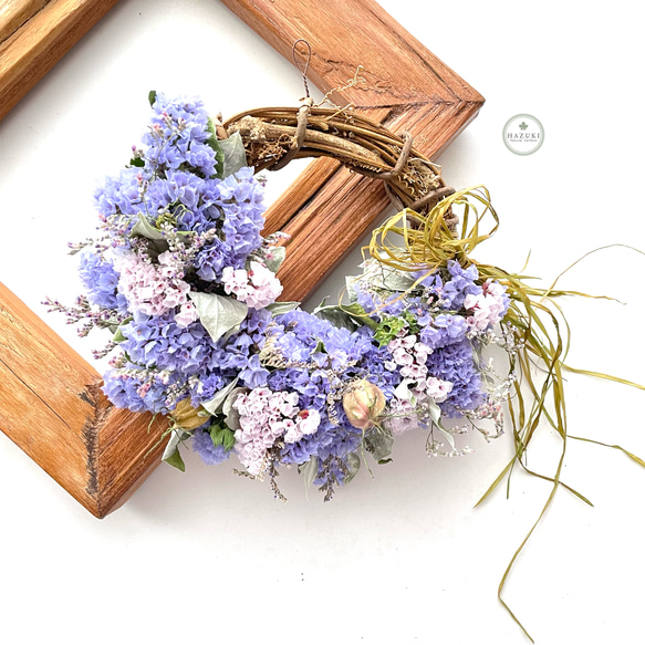 優しいお色見のスターチス♡リース♡ 黒かっ 