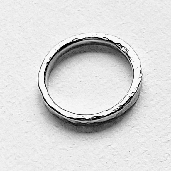 Pt999 純プラチナ 槌目模様チャーム ペンダントトップ Studio Leaf