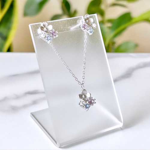 紫陽花ガーデンシリーズ】紫陽花セットジュエリー 夏の誕生花2024 夏の 