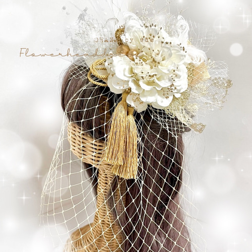 和装ヘッドドレス トークハット  トーク帽 髪飾り 成人式 卒業式 結婚式
