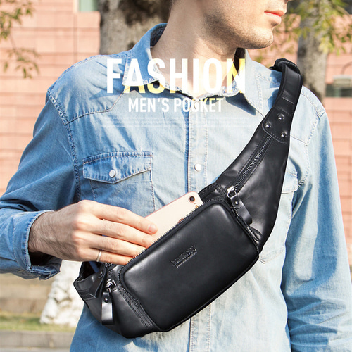 本革 ボディバッグ メンズ ウエストポーチ レザーバッグ 斜めがけ ワン