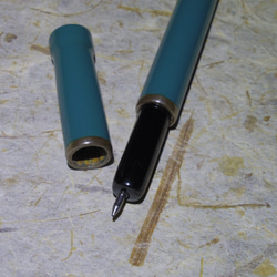 限量版蘆葦圓珠筆雪茄型藍色毛筆手繪物品。 第6張的照片