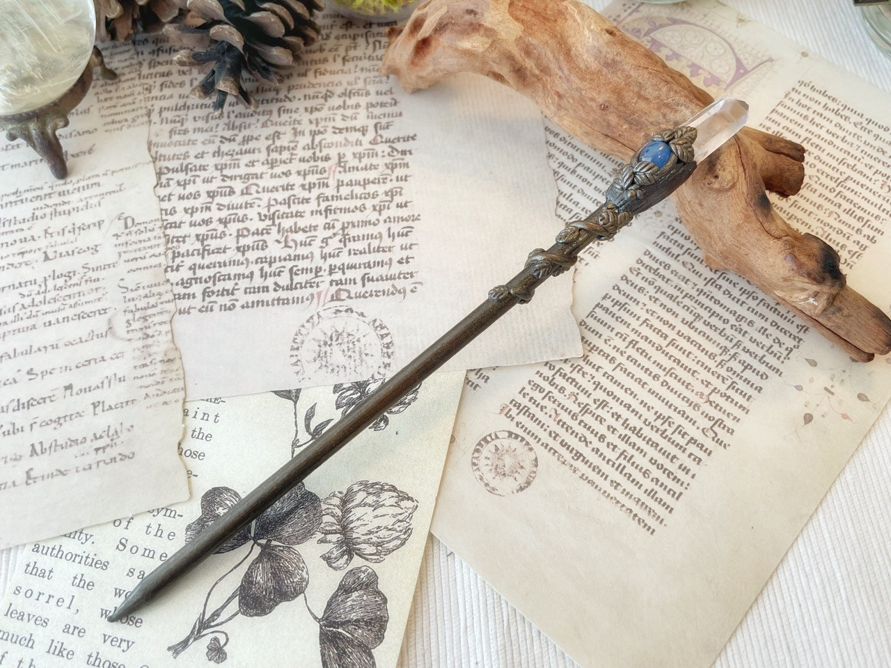 水晶xカイヤナイト】見習い魔法使いの杖 かんざし Thistle 通販