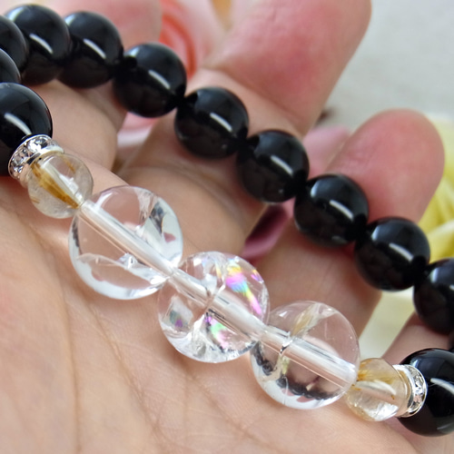 ★特選一石④★お守り♦【メノウデンドリッククォーツ原石♣ブレスレット♠】P付♥ 特選一石④お守り【メノウデンドリッククォーツ原石ブレスレット】P付