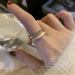 AOI Jewel ウェーブリング 指輪 レディース リング シンプル アクセサリー ジュエリー 可愛い 人気 韓国 10枚目の画像