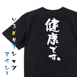 ポジティブ系半袖Tシャツ【健康です。】おもしろTシャツ　ネタTシャツ 2枚目の画像