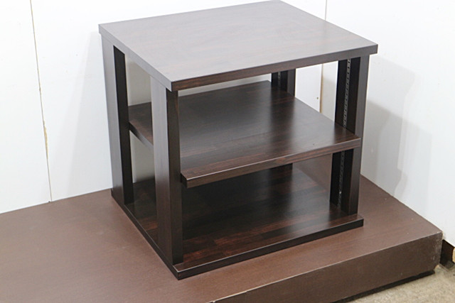 木製（無垢材）棚板の高さを自由にセットできるオーディオラック１R3 チェスナット１（TS475-25）注文後製作