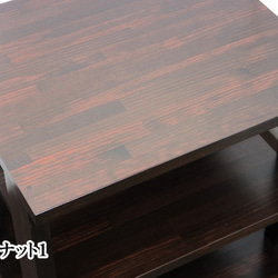 木製（無垢材）棚板の高さを自由にセットできるオーディオラック１R3 チェスナット１（TS475-25）注文後製作 2枚目の画像