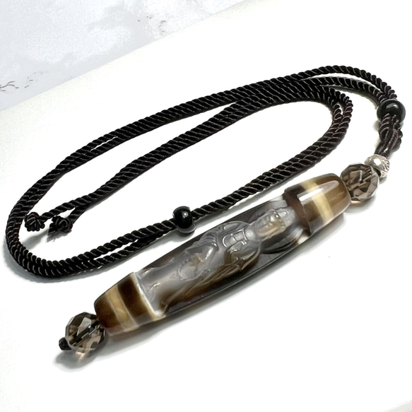 久々の水晶と瑪瑙の共生の一眼天珠のペンダントネックレス②✨✨