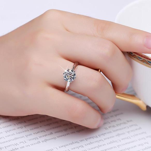 AOI Jewel 指輪 エンゲージ リング レディース ジルコニア 結婚指輪 ファッション アクセサリー ジュエリー 7枚目の画像