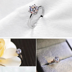 AOI Jewel 指輪 エンゲージ リング レディース ジルコニア 結婚指輪 ファッション アクセサリー ジュエリー 6枚目の画像