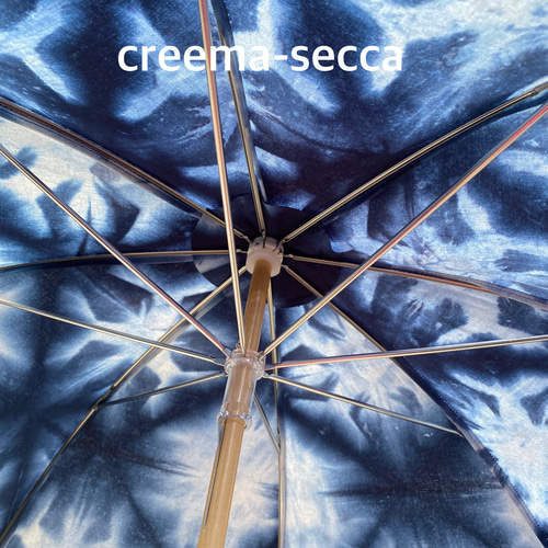 雪花絞り染めの日傘　藍染 雪花絞りの日傘 藍J 傘・日傘 secca 通販 4171876｜Creema(クリーマ)