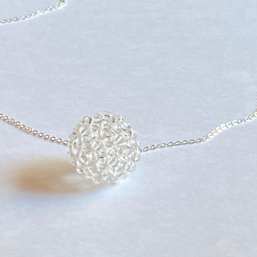 受注制作】 神聖幾何学フラーレン ネックレスs925 天然水晶AAA