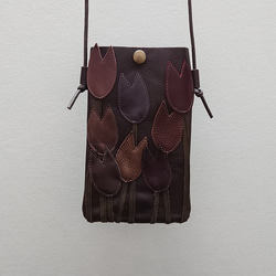 tulip leather mobile case [dark brown] 1枚目の画像