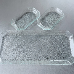 長八角皿　　32種の２ミリガラス昭和型板ガラスにて作成します。　想い出をカタチに！　 3枚目の画像
