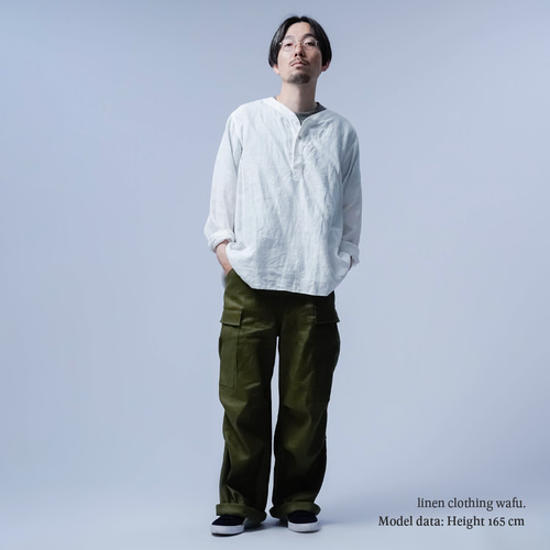 wafu リネン ソロテックス カーゴパンツ ／ カーキ wafu】【リネンソロテックス】パンツ好きが惚れ込む! 魔法仕掛け