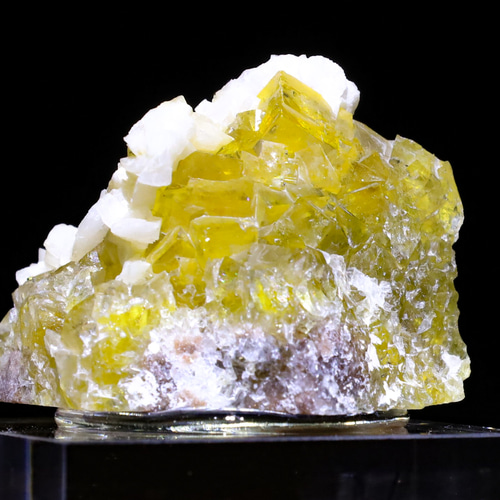 33g 『共生結晶』サンシャインイエロー 天然 フローライト カルサイト