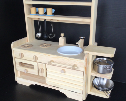 ノキさん専用　蛇口が選べる　ままごと キッチン 木製 セット (新品） 0ea61b95eda3e54879f00fc872a5c6