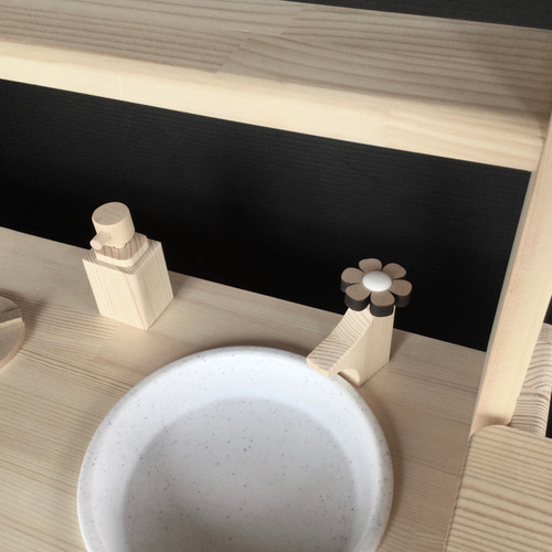 ノキさん専用　蛇口が選べる　ままごと キッチン 木製 セット (新品） 蛇口が選べる ままごと キッチングリル付き 木製 セット