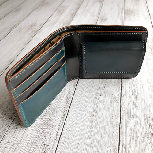 完成品 Horweenシェルコードバン二つ折り財布 フルコードバン 総 完成品 Horweenシェルコードバン二つ折り財布 フルコードバン 総