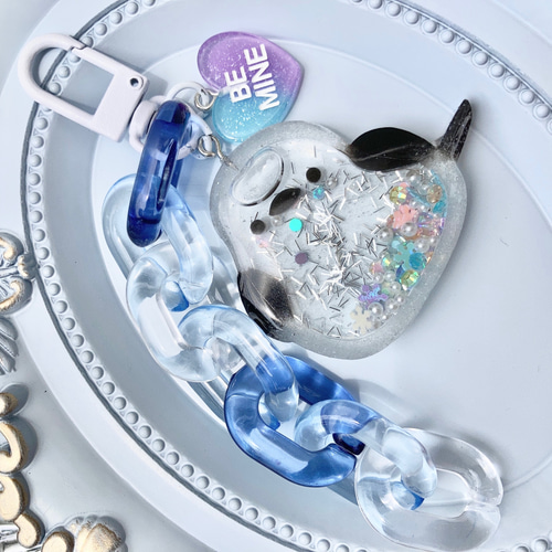 シマエナガのダブルシェイカースターシャカシャカキーホルダー