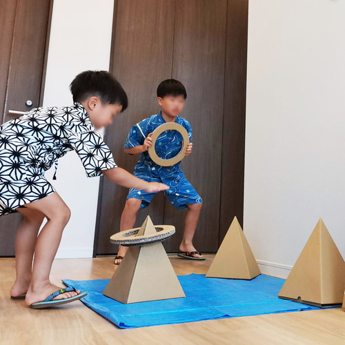 わなげ ミニゲーム おもちゃ 遊具 ダンボール 手作り おもちゃ