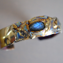 titanium bangle・labradorite・チタンバングル・out of place artifact・63 2枚目の画像