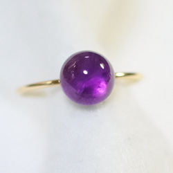 （1 件）紫水晶外科不銹鋼戒指（8 毫米/均碼） 第1張的照片
