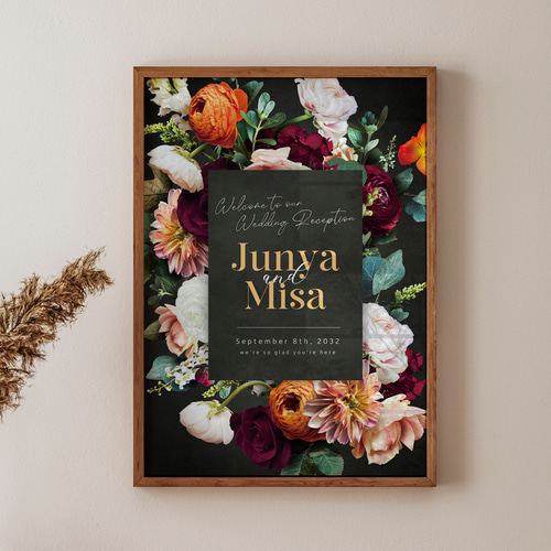 2種類から選べる♪Floral Art ウェルカムボード 002 ウェデイング