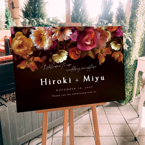 2種類から選べる♪Floral Art 003 ウェルカムボード