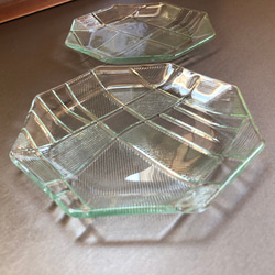 八角皿（中）　　22種の4ミリガラス昭和型板ガラスにて作成します。　想い出をカタチに！　 4枚目の画像