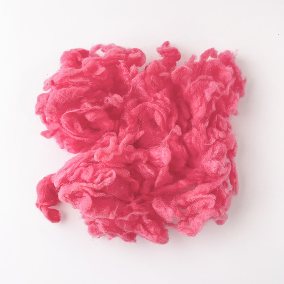 くるくる羊毛【ピンク】＜１色＞約10g 1枚目の画像