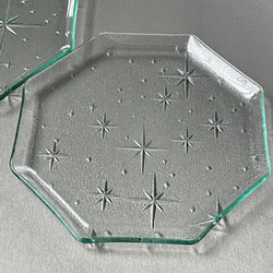八角皿（大）　　22種の4ミリガラス昭和型板ガラスにて作成します。　想い出をカタチに！　 6枚目の画像