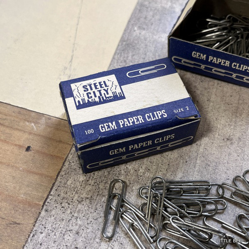 058・ヴィンテージ ゼムペーパークリップ ネイビー その他雑貨