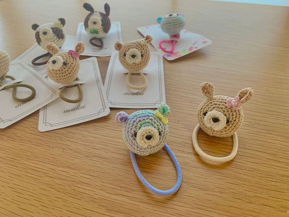 ヘアゴム　あみぐるみ あみぐるみヘアゴム ヘアゴム muku0609 通販 16058114｜Creema