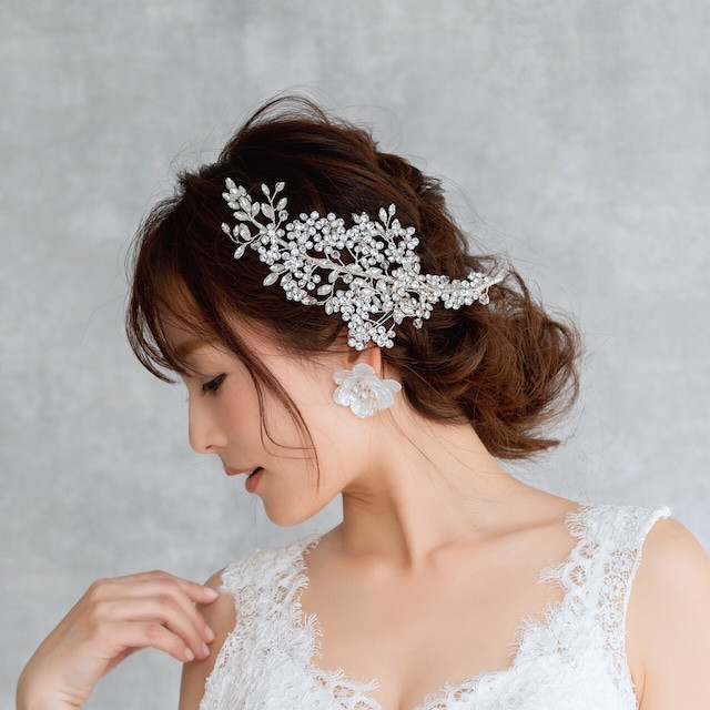 bridal flower ブライダルヘッドドレス ブライダルの小枝アクセサリー 結婚式 ウェディングアクセサリー